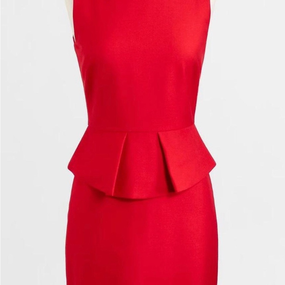 J Crew size 6 NWT red peplum dress